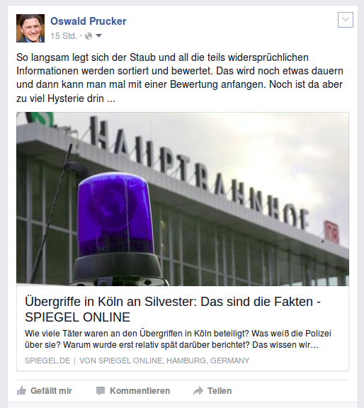 Text im Post: So langsam legt sich der Staub und all die teils widersprüchlichen Informationen werden sortiert und bewertet. Das wird noch etwas dauern und dann kann man mal mit einer Bewertung anfangen. Noch ist da aber zu viel Hysterie drin ... 